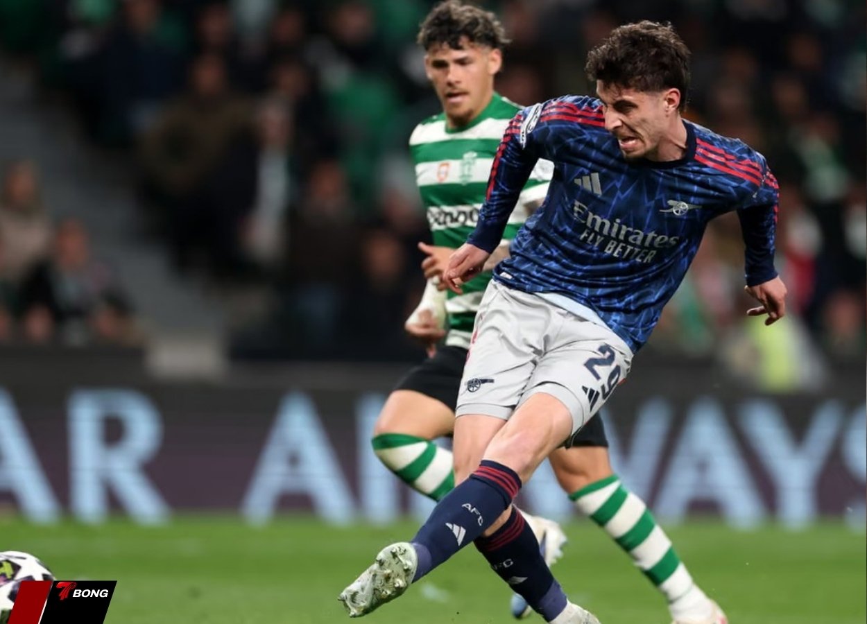 Arsenal hạ Sporting phút cuối với pha lập công của Kai Havertz 